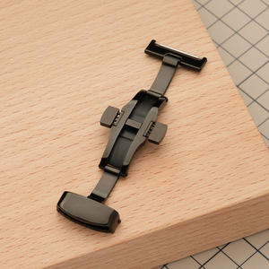 Застежка-бабочка с фиксирующим механизмом, цвет черный