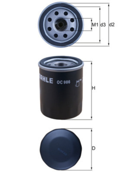 MAHLE - OC986-MAH - Oil Filter - Povrat artikla narucenog iz Njemacke nije moguc.