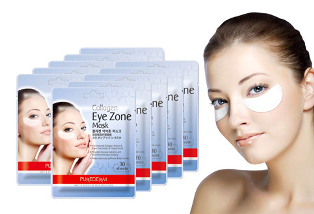 Коллагеновые патчи для глаз PUREDERM Collagen Eye Zone Mask 30 шт