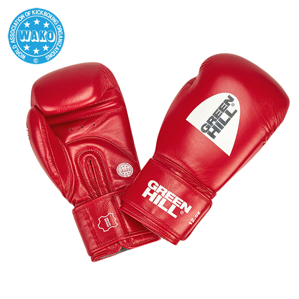 BGS-1213w Кикбоксерские перчатки Super Star WAKO Approved красные