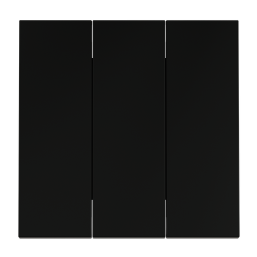 Клавиши для выключателя/переключателя трехклавишного, S70 (черный матовый)