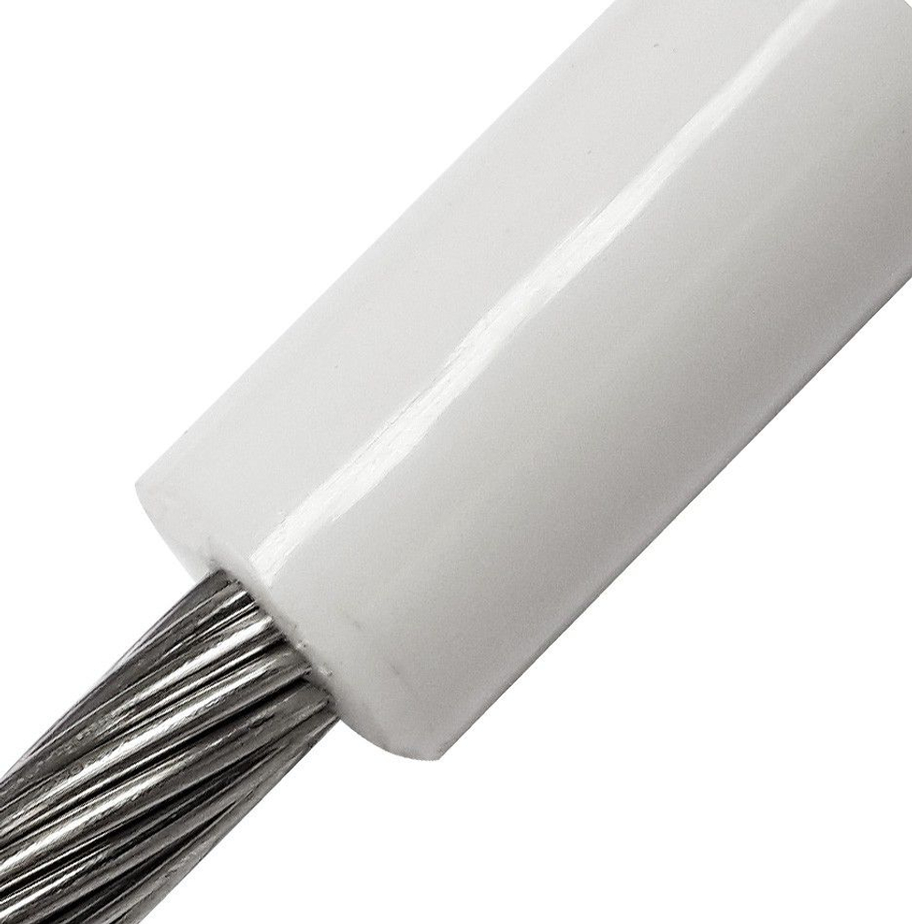 Трос 1х19 в ПВХ оболочке. Трос 2,5 мм. Оболочка 4 мм (10014962)