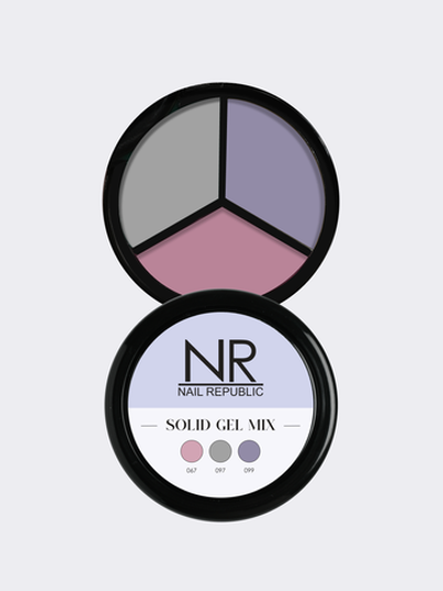 NR Solid Gel Mix Твердые гель-лаки Palette 17 (067, 097, 099), 3х5гр
