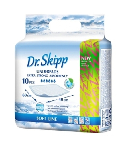 Гигиенические пеленки для детей Dr. Skipp soft line 60*40 см, 10 шт
