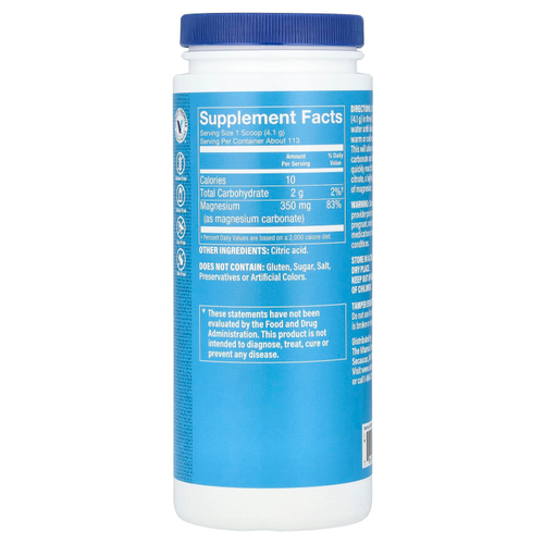 The Vitamin Shoppe, Calm Zone®, магний, без добавок, 463,3 г (16,3 унции)