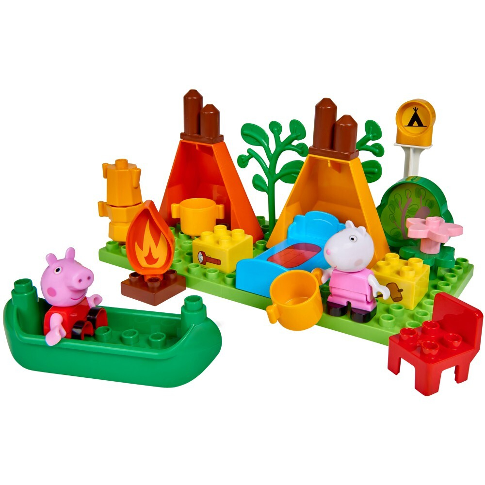 BIG Bloxx Peppa Pig — походный набор из кирпичей + 2 фигурки Пеппы и Сьюзи 57143 / артикул   57143  / GTIN 4004943571432
