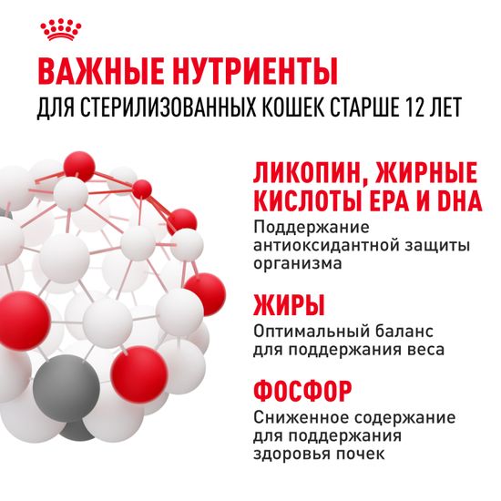 Royal Canin Ageing Sterilised 12+ для стерилизованных кошек и кастрированных котов старше 12 лет