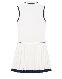 Теннисное платье Lacoste Ultra Dry Tennis Heritage - white/navy blue