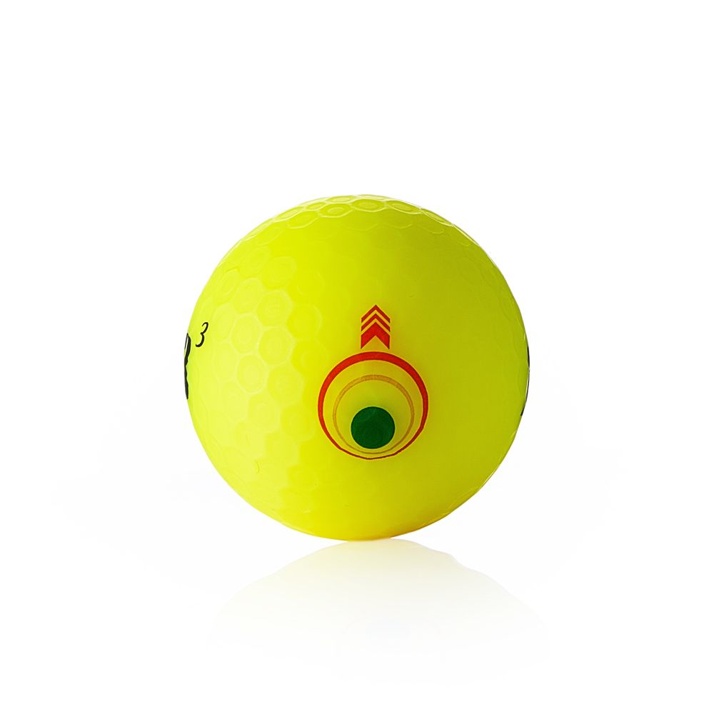 Мяч для гольфа Bridgestone e12 Straight Matte Yellow, BGB5CYX, 3 шт/уп, желтый