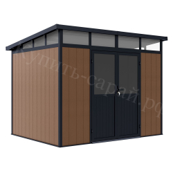 Садовый хозблок из ДПК Black Fox Defender 9x7