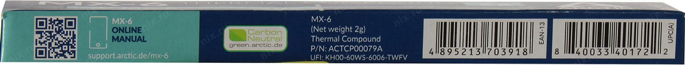 Термопаста Arctic Cooling &lt;ACTCP00079A&gt; MX-6, 2 г