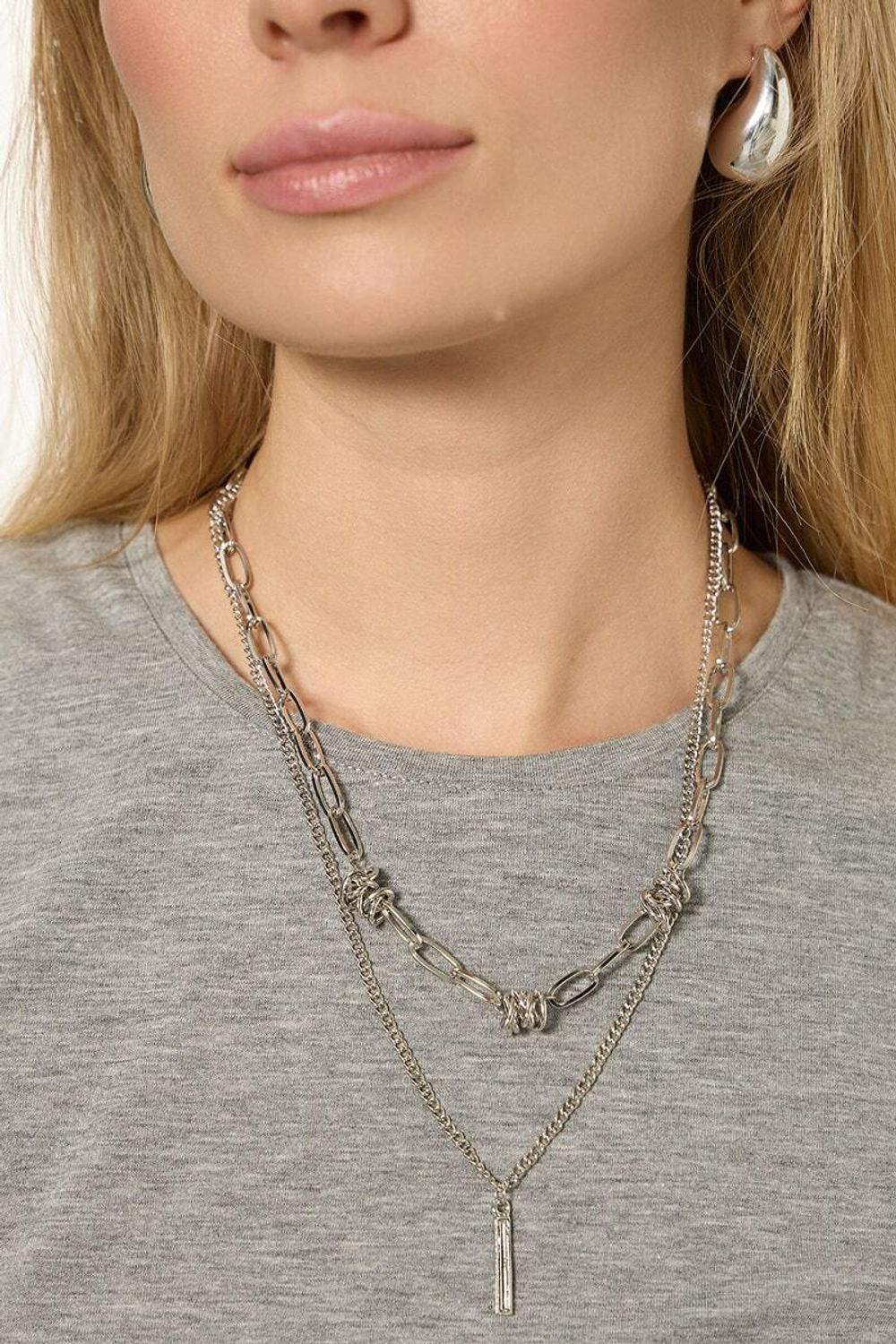 Футболка приталенная Серая меланж