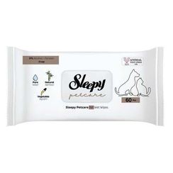 Nəm salfet \ Влажные салфетки \ Wet wipes Ev heyvanları üçün Sleepy Petcare 60 ədəd