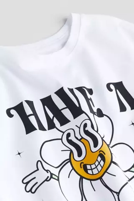H&M Футболка с принтом, натуральный