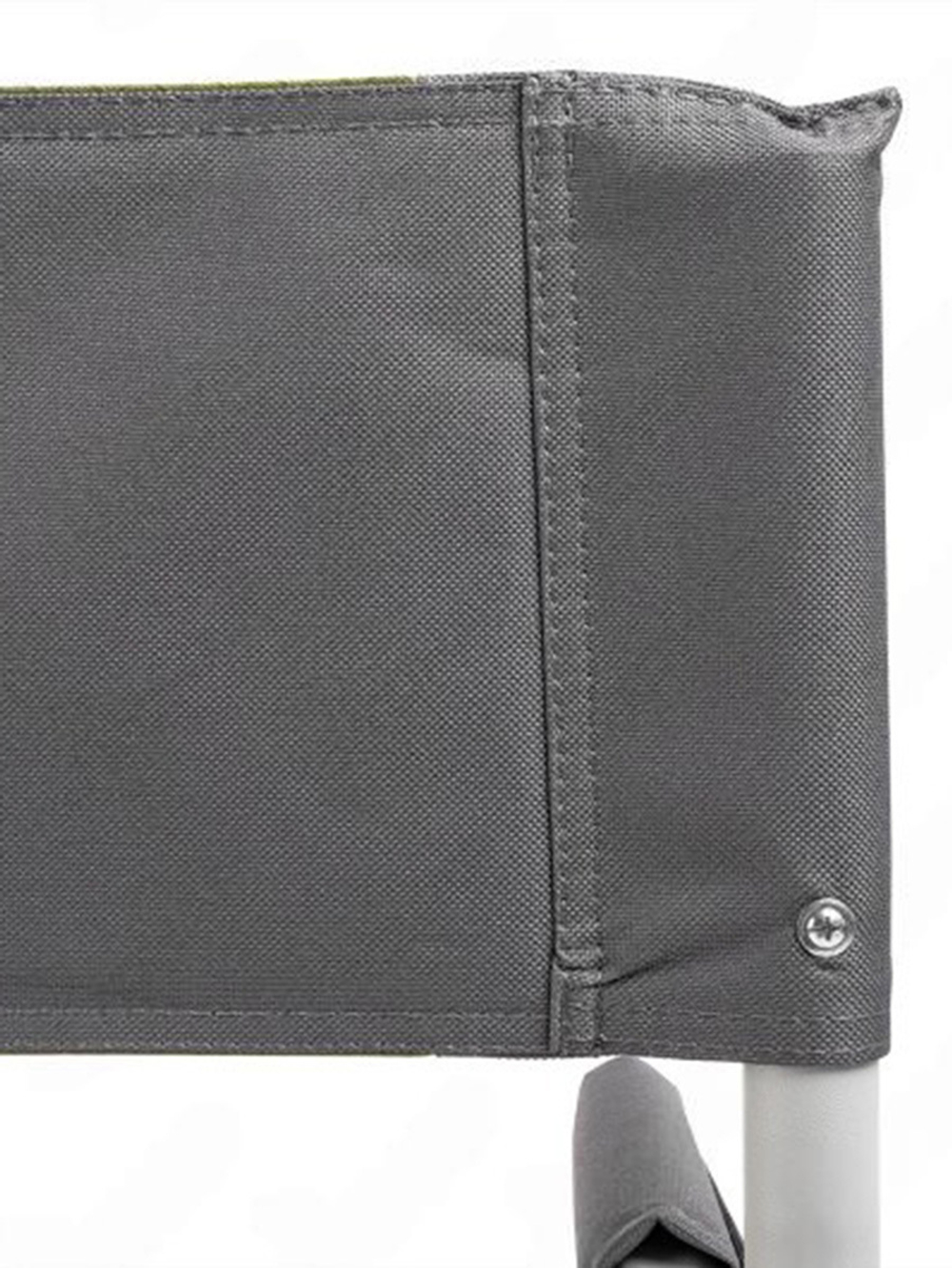 Кресло раскладное Nisus с откидывающим столиком.140кг, карман (алюм. д25) зеленый ромб/серый (N-DC-95200T-K-GG)