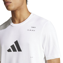 Мужская теннисная футболка Adidas Graphic Tennis Racket T-Shirt - white
