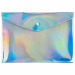 Папка-конверт на кнопке А4 Brauberg Ultra 200 мкм, голография