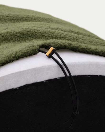 Чехол на пуф Kaeli из зеленого букле Ø 90 см