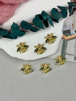 Подвеска "Оса" позолота 14к с эмалью, 18*20 мм