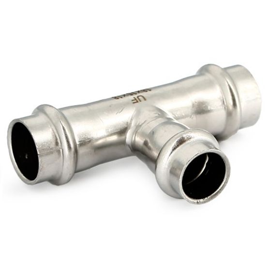 Тройник пресс Uni-Fitt 28x22x28 мм из нержавеющей стали 796S4340