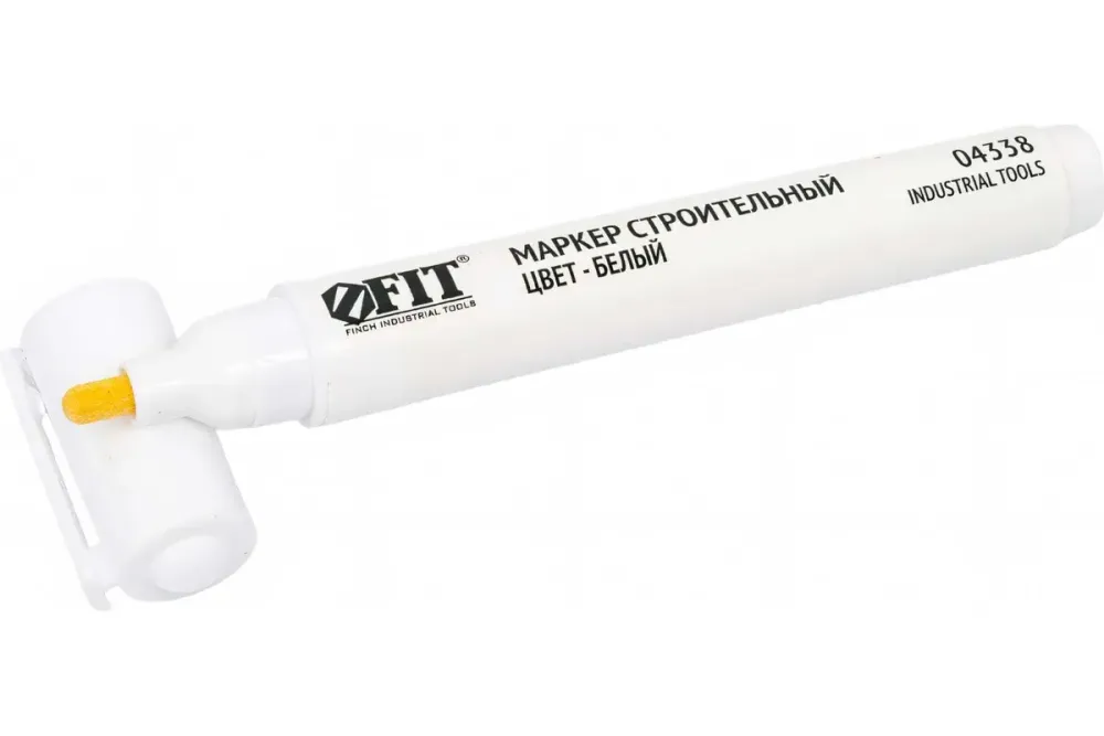 04338 Маркер строительный с краской, белый 147 х 15мм FIT