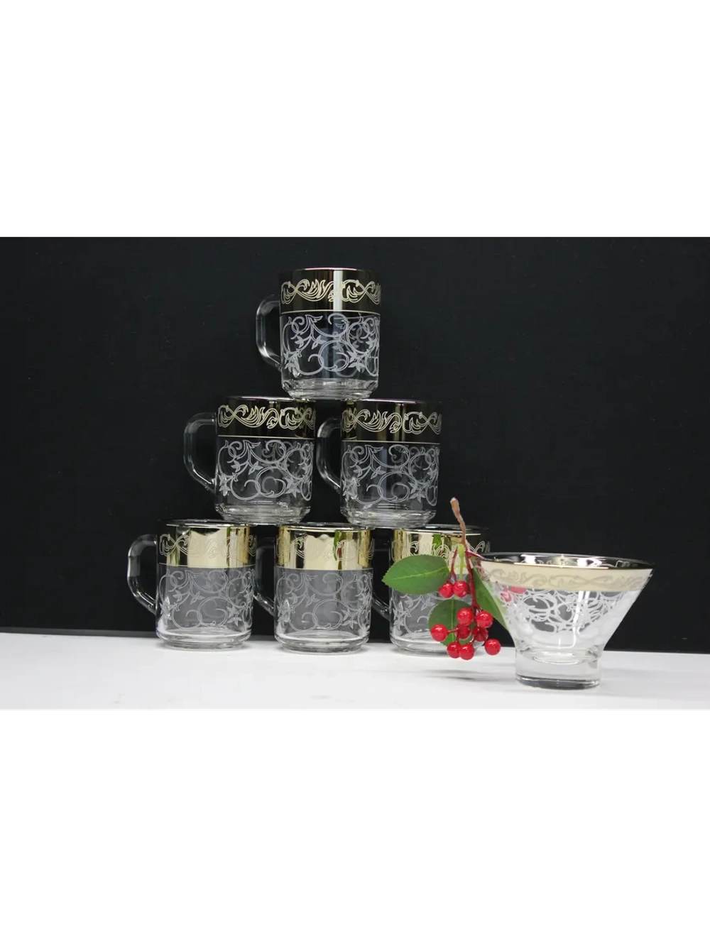 Чайный сервиз с креманкой "Абстракция"