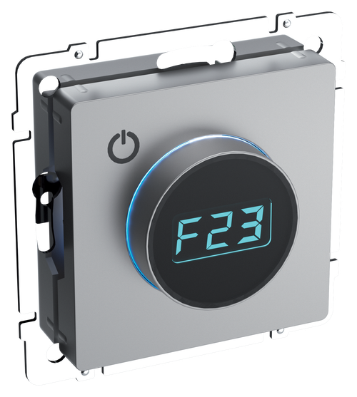 BRITE Термостат электронный с индикацией ТС10-1-БрС сталь IEK