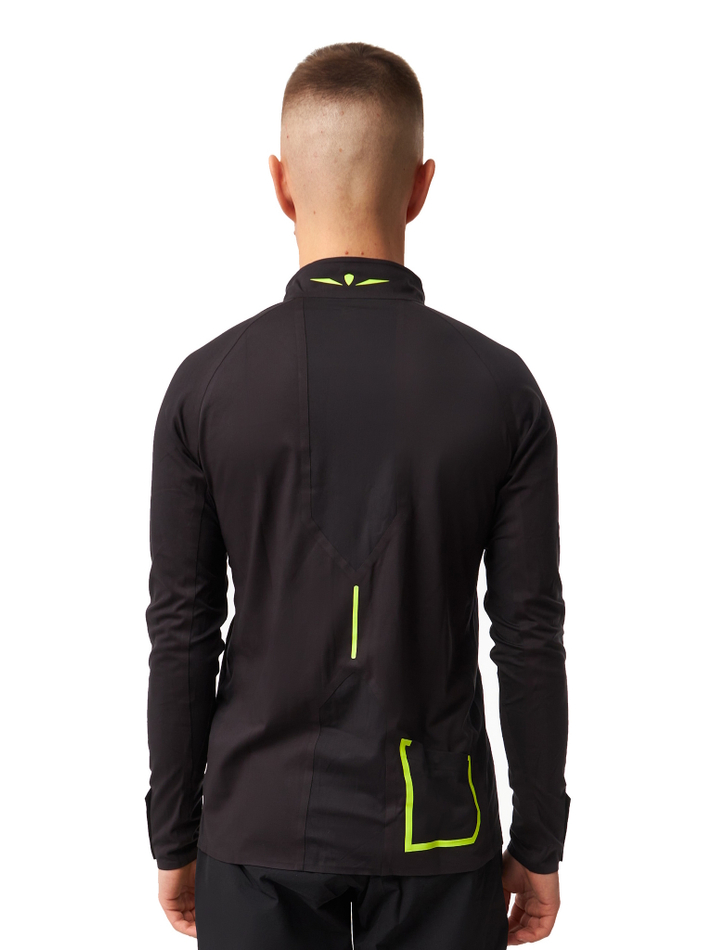 ЛОНГСЛИВ УТЕПЛЕННЫЙ МУЖСКОЙ 3/4 ZIP BRUSH | BLACK YELLOW