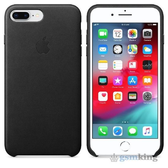 Leather Case iPhone 8/7 Plus  Black (Чёрный)