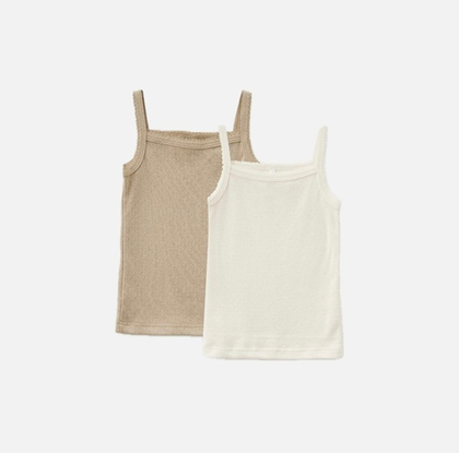 набор из двух маек их ажурного хлопка