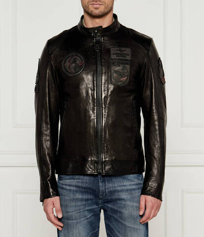 Кожаная куртка MOTOCICLISTA Aeronautica Militare - черный(PN954PL147)
