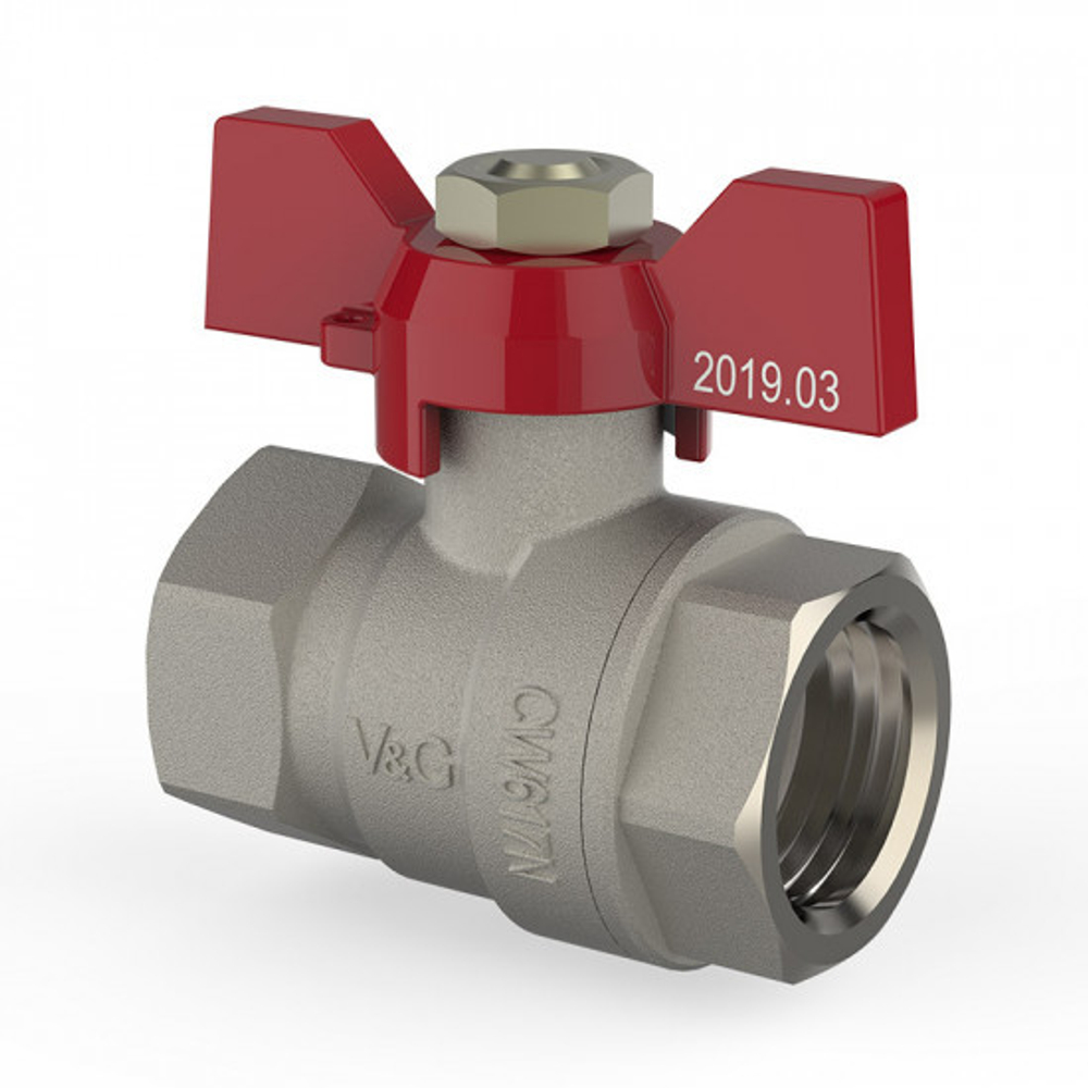 Кран шар.1/2" вн/вн.Optima ручка бабочка HLV-101217/VG-102101