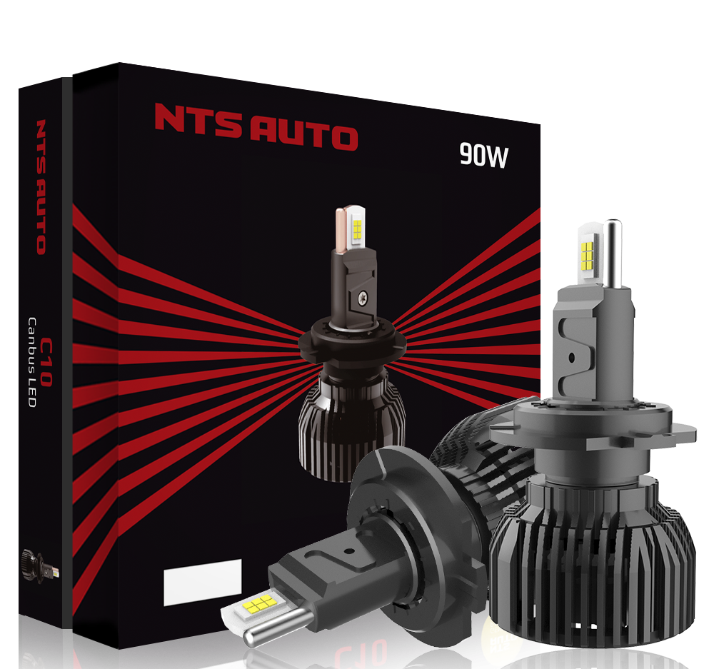 Автолампа LED Н 7 к-т NTS (вентилятор) С10 90W 4300K 4500Lm  (C10-H7-4300K)