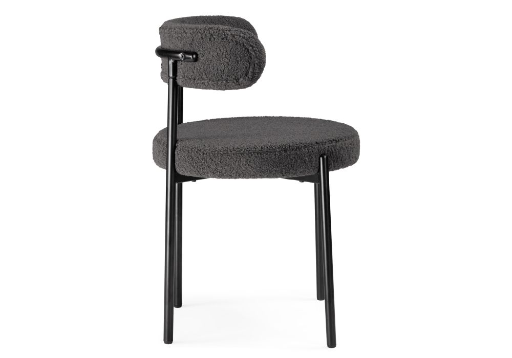 Стул на металлокаркасе Rudi dark gray / black