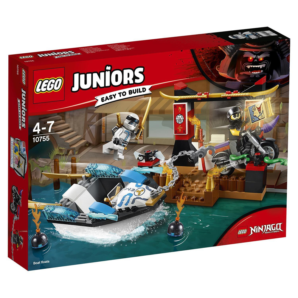 LEGO Juniors: Погоня на моторной лодке Зейна 10755 — Zane's Ninja Boat Pursuit — Лего Джуниорс Подростки