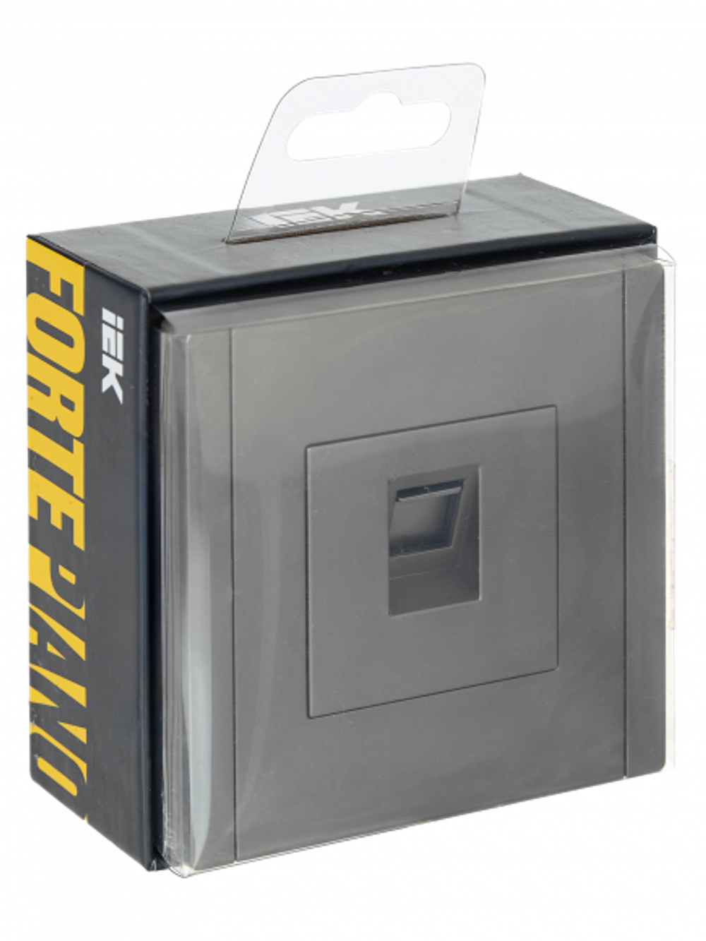 FORTE&PIANO Розетка компьютерная RJ45 кат.6 FP531 сталь IEK