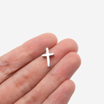 Подвеска в форме крестика 8,5*14мм, сталь без покрытия