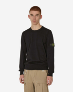 Stone Island Хлопковый Свитер С Круглым Вырезом, Черный