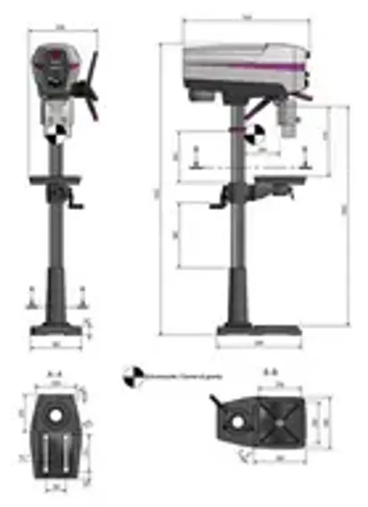 Настольный вертикально-сверлильный станок Optimum OPTIdrill DX 17E