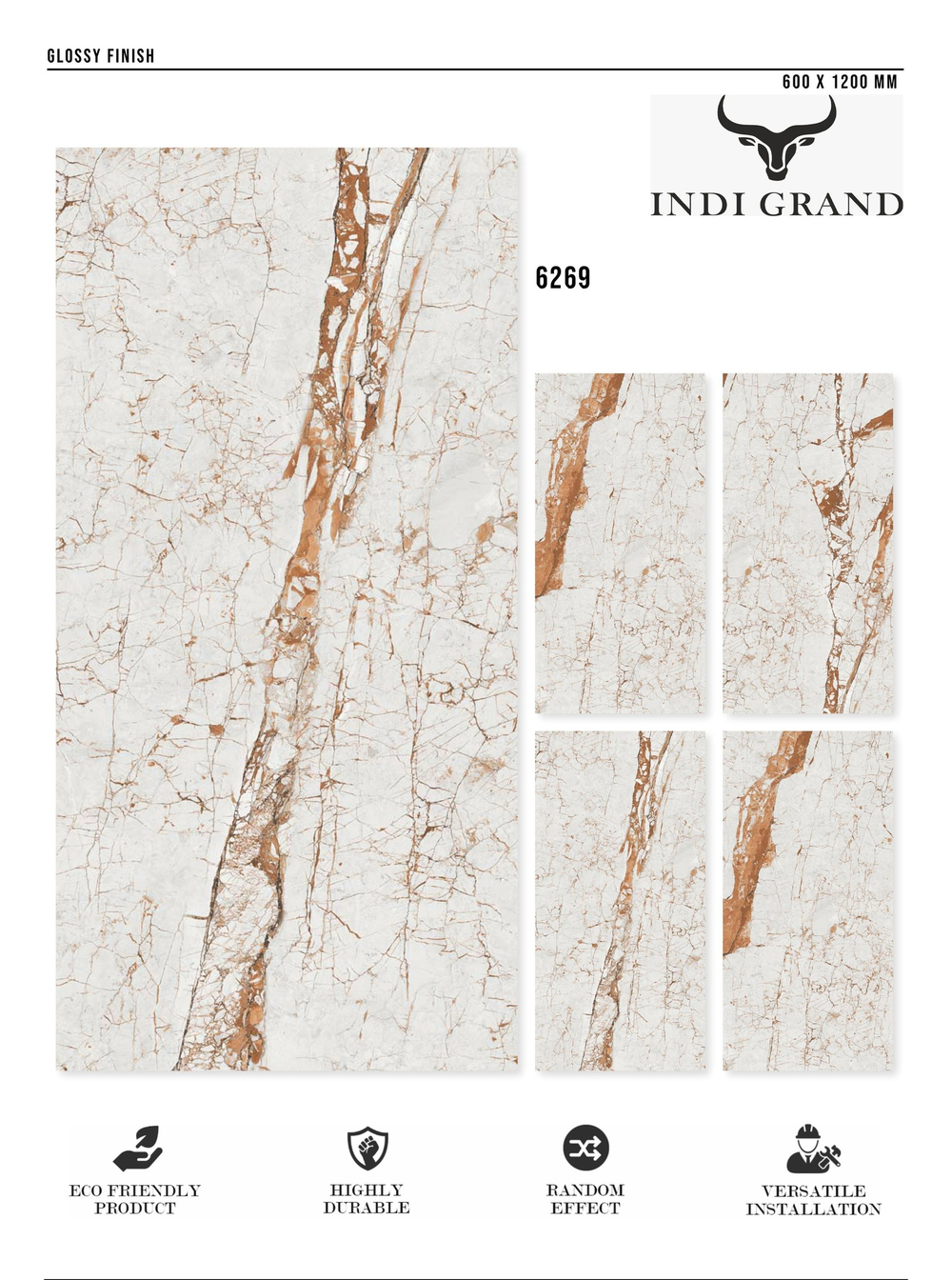 Керамогранит glossy №3 60х120, 6269