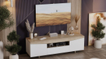 Тумба под телевизор напольная Белый Ясень/Дуб Сонома 160х45х48 см