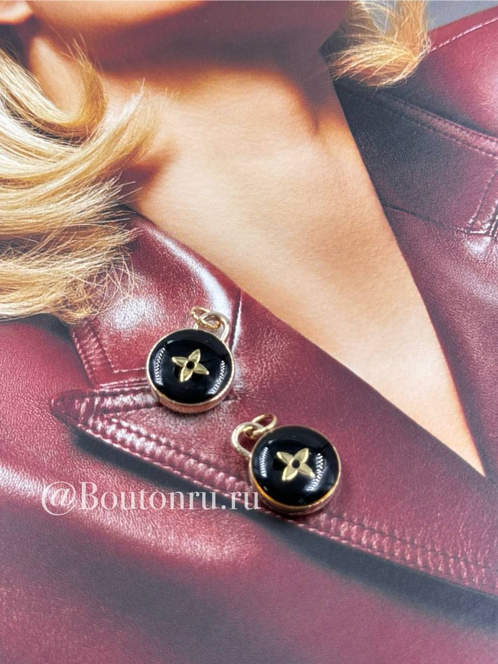 Подвеска ЛВ золото с чёрной эмалью