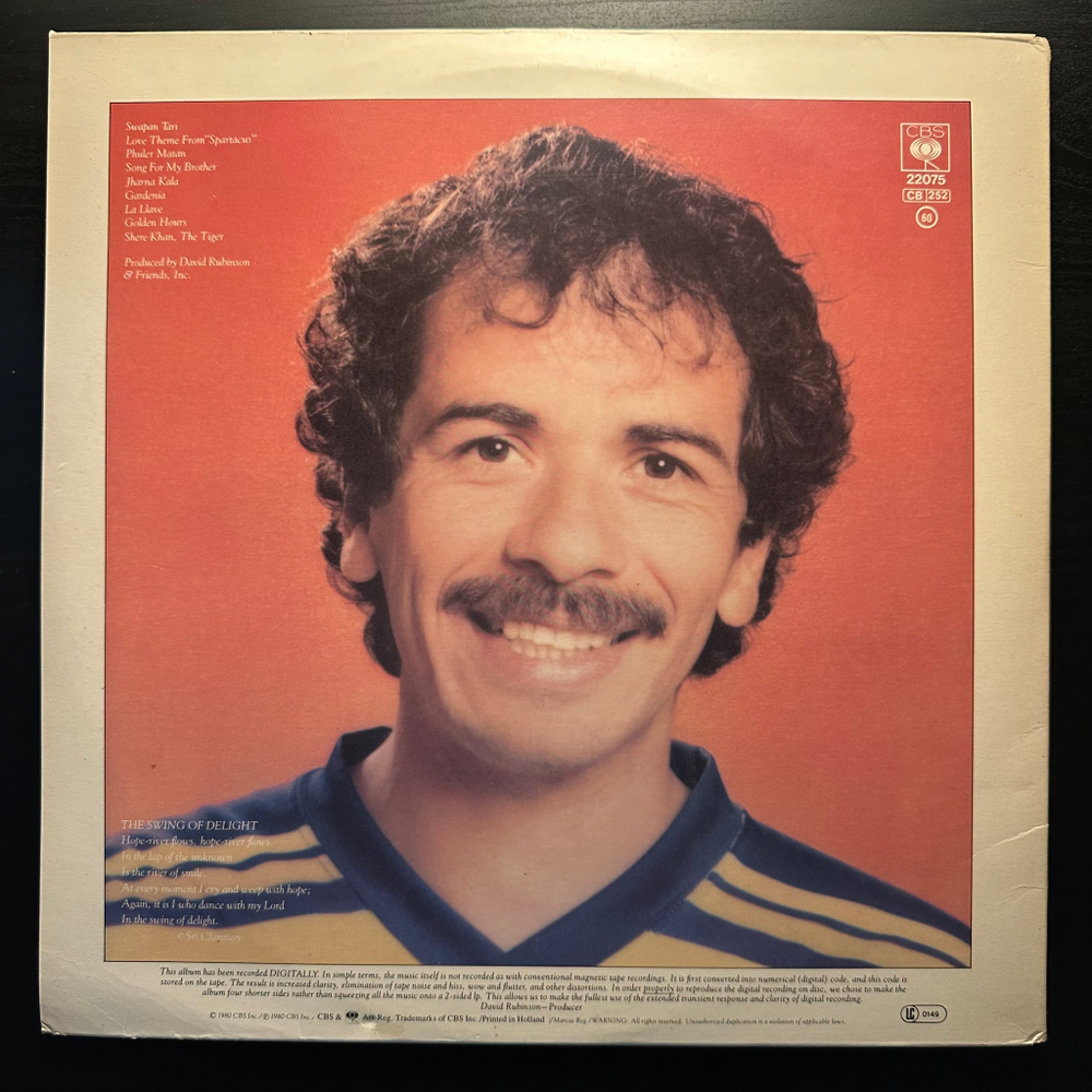 Devadip Carlos Santana ‎– The Swing Of Delight 2LP (Голландия 1980г.)