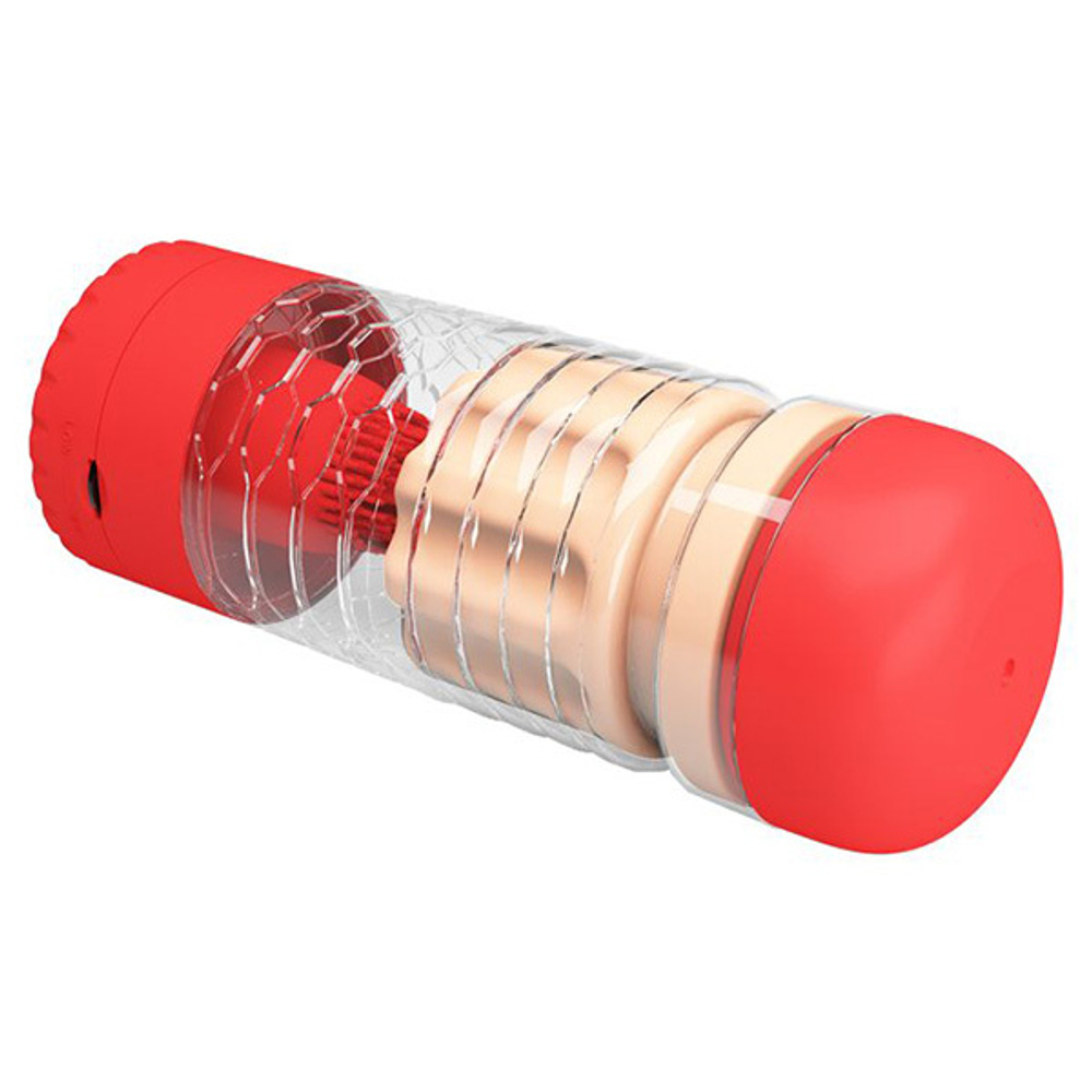 Вибромастурбатор-вагина 17,9см в красной колбе Pretty Love Emily BM-00900T65-1