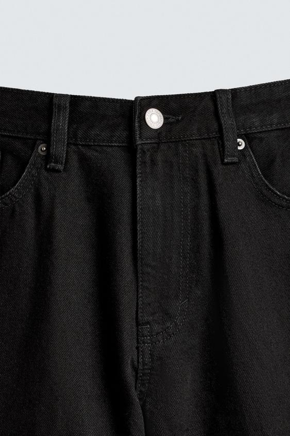 ZARA УКОРОЧЕННЫЕ ДЖИНСЫ SLIM FIT, ЧЕРНЫЙ