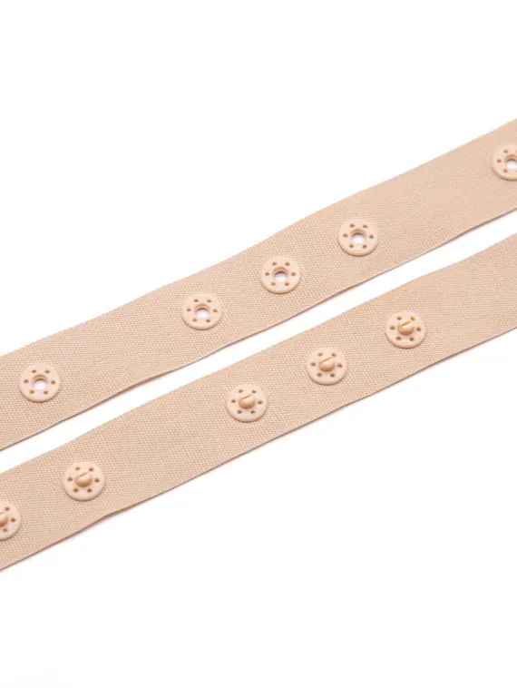 Кнопки для боди на ленте, тройные, телесный