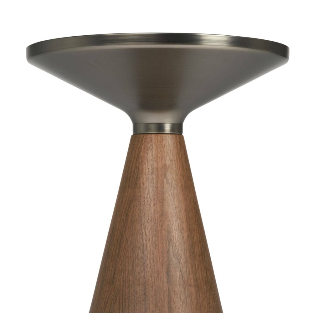 Кофейный столик Vaso Wood диаметр 50 коричневый. черный