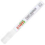Маркер-краска STAFF нитро основа, 2-4 мм, белый