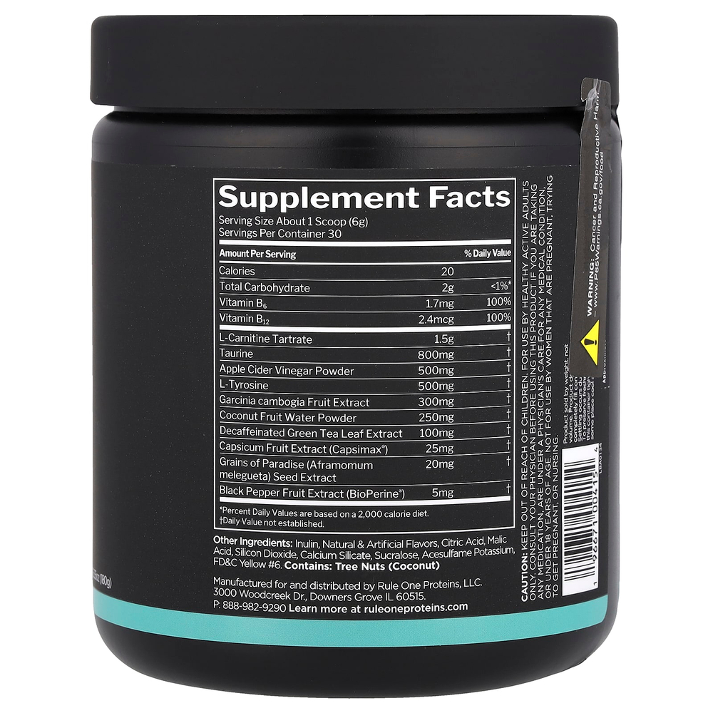 Rule One Proteins, Lean ™, коррекция веса без стимуляции, мандарин и манго, 180 г (6,35 унции)