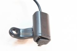 USB charger, slim, 1 slot, Fast charge. Handlebar/10mm Mirror mount. Motowolf